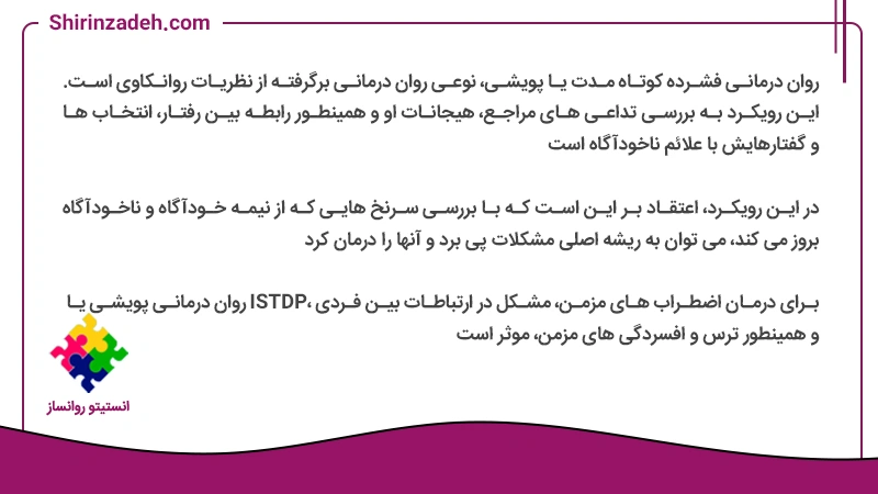 تصویر متن نوشت روان درمانی پویشی کوتاه مدت چیست
